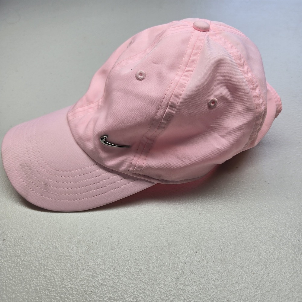 Nike Girls Baseball Cap OS Pink Curved Heritage 86 Buckle Strapback READ
